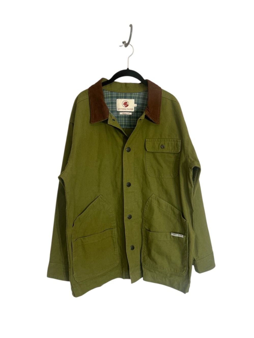 Southern Proper Bluff Barn Jacket green cotton corduroy collar classic field L